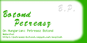 botond petreasz business card